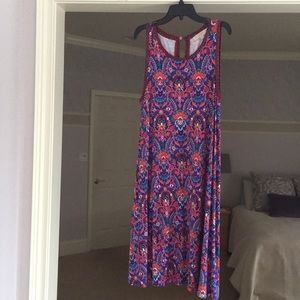 Multicolor vintage Loft swing dress